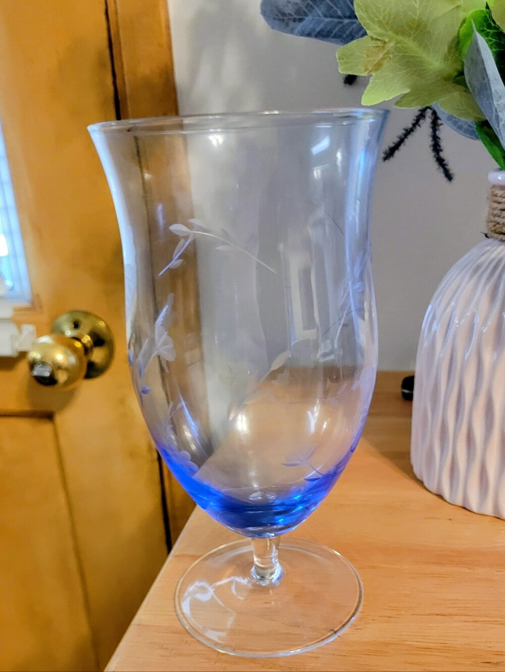 Lenox Vintage Butterfly Meadow Etched Colored Ice Tea Glasses Set Of 4, 18 Oz. - Picture 7 of 16